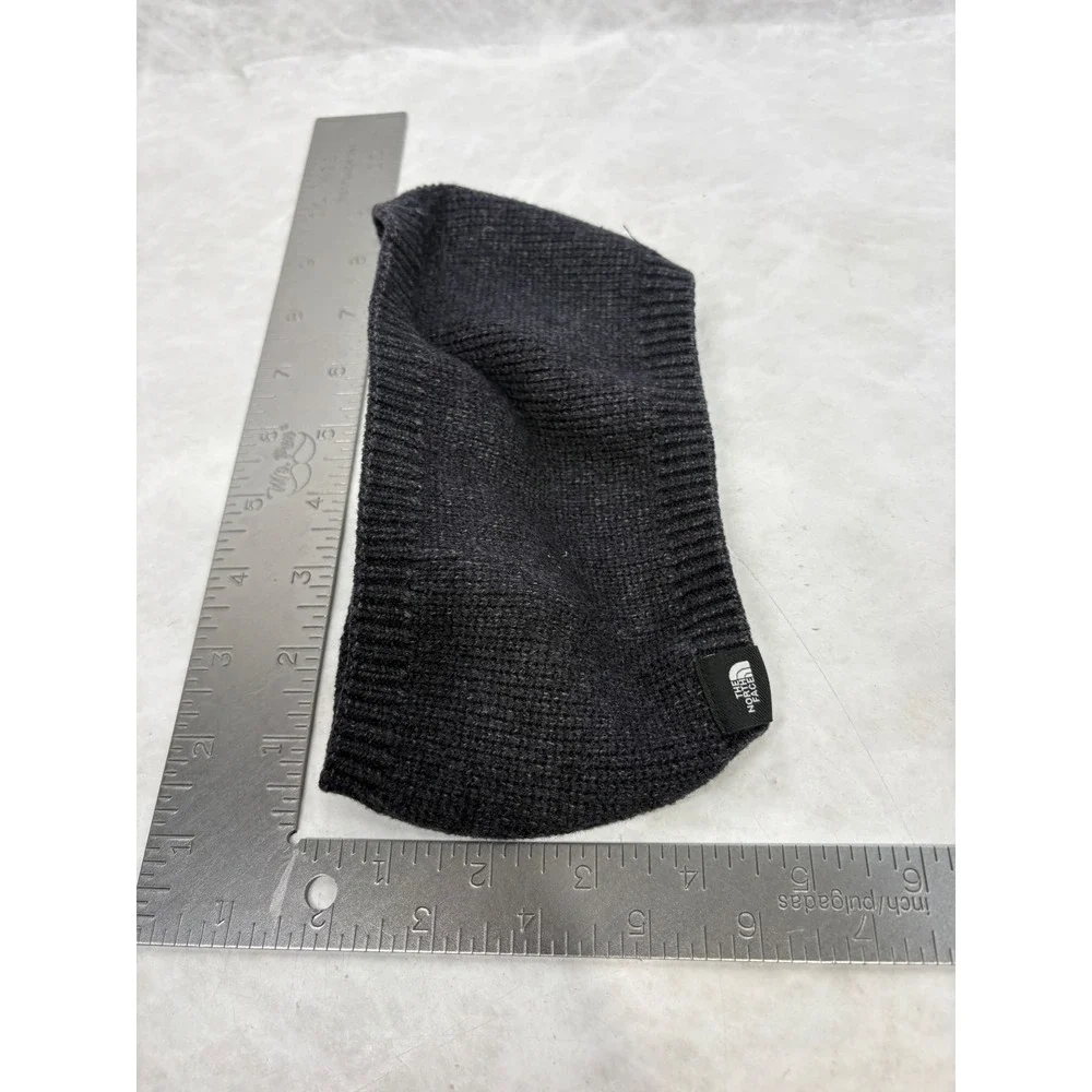 The North Face Womens Knit Twist Front Headband Charcoal Gray Ear Warmer